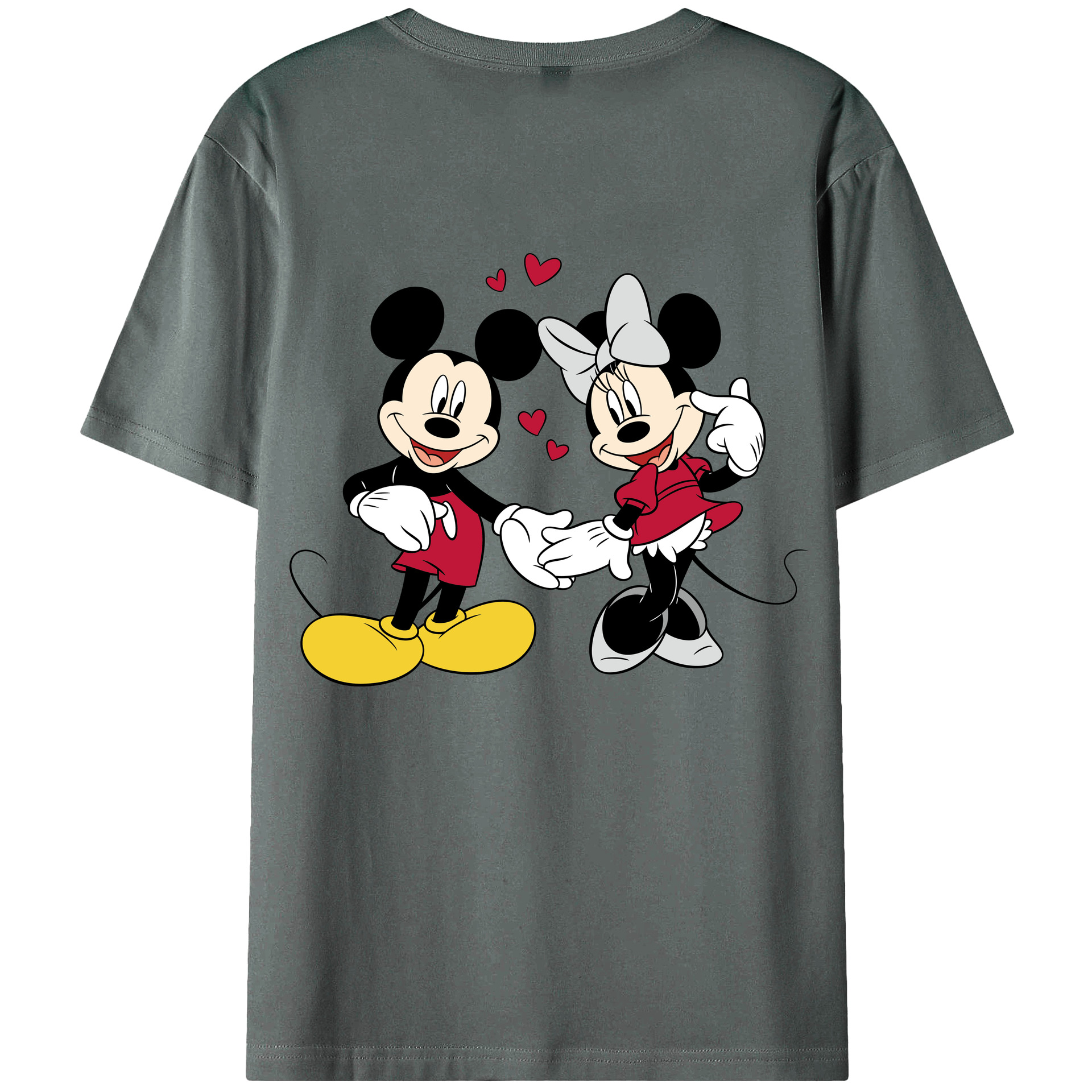 （画像用） ミッキーマウス Mickey Mouse 綿100％半袖Tシャツ（背面プリント）